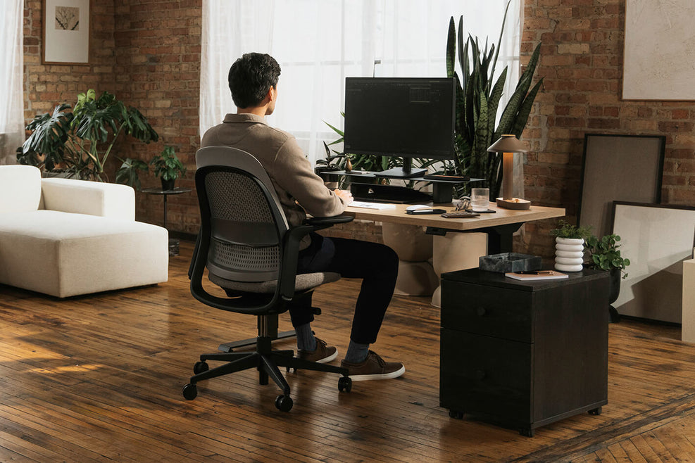 Wood File Cabinet in lifestyle shot